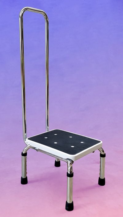 Height Adjustable Step Stool With Rail- $145