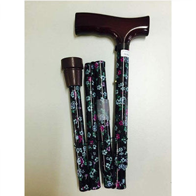 Redgum T Handle Foldable Cane